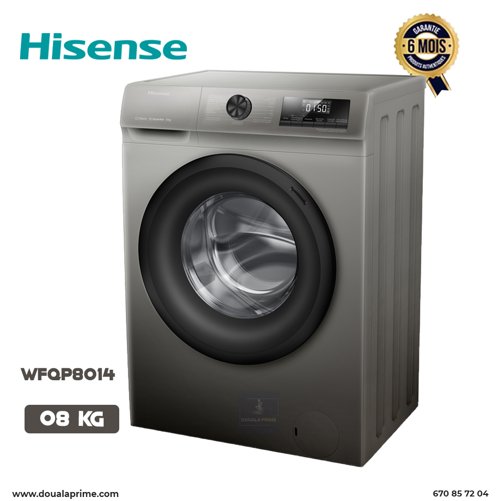 Machine à laver Hisense WFQP8014 Automatique – Efficacité et Modernité