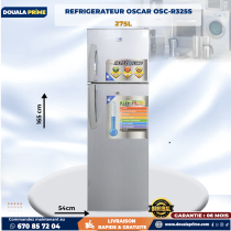 Réfrigérateur combiné OSCAR OSC-R325S 275L – Grande Capacité et Économie d'Énergie