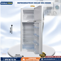 Réfrigérateur combiné OSCAR OSC-R325S 275L – Grande Capacité et Économie d'Énergie