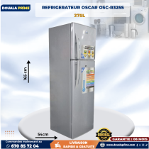 Réfrigérateur combiné OSCAR OSC-R325S 275L – Grande Capacité et Économie d'Énergie