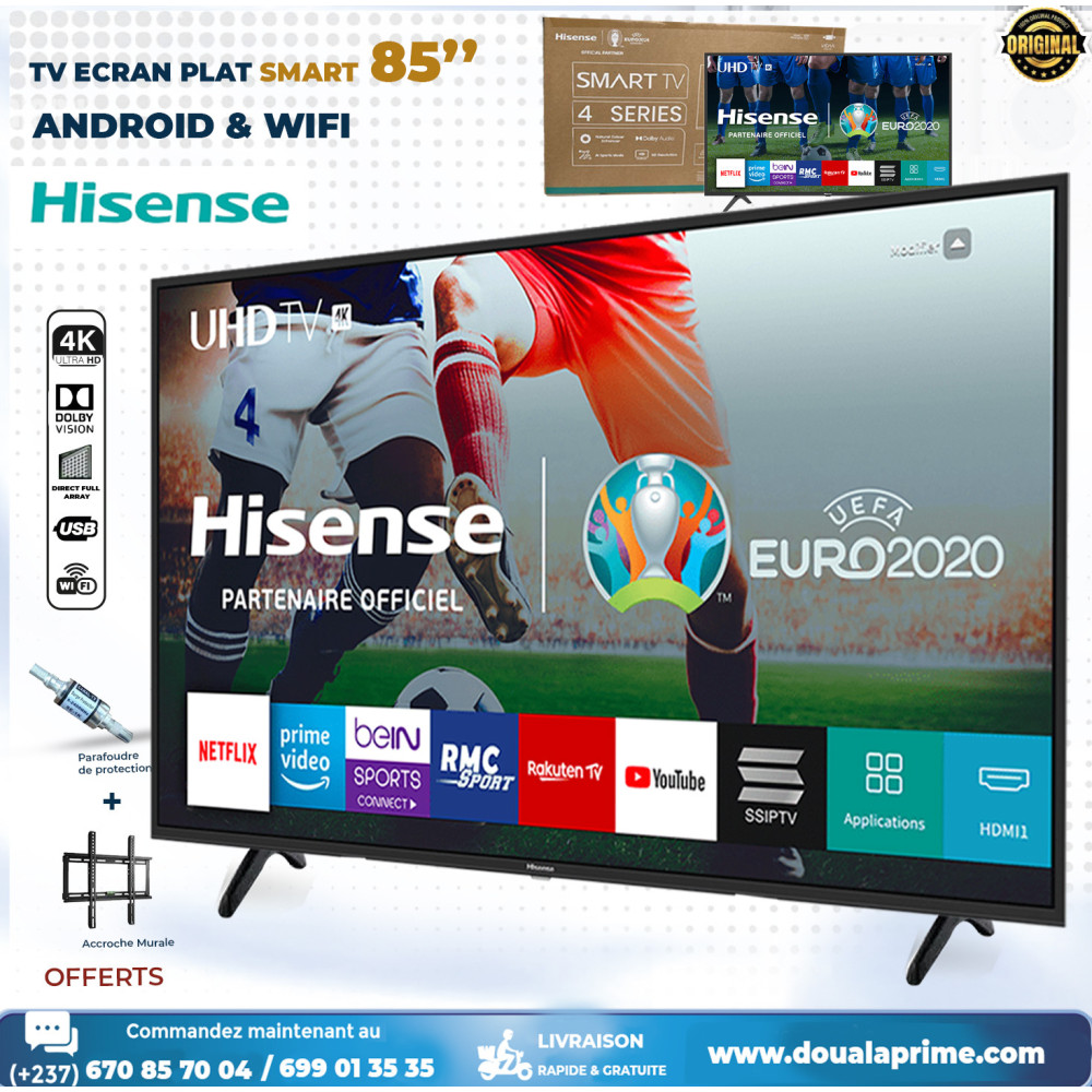 SMART TV 85-inch 4K Ultra HD - Sharp image and vivid colors | Brand HISENSE