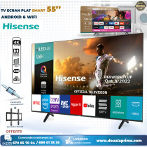 TV SMART 55 pouces 4K Ultra HD - Image nette et couleurs vives | Marque HISENSE