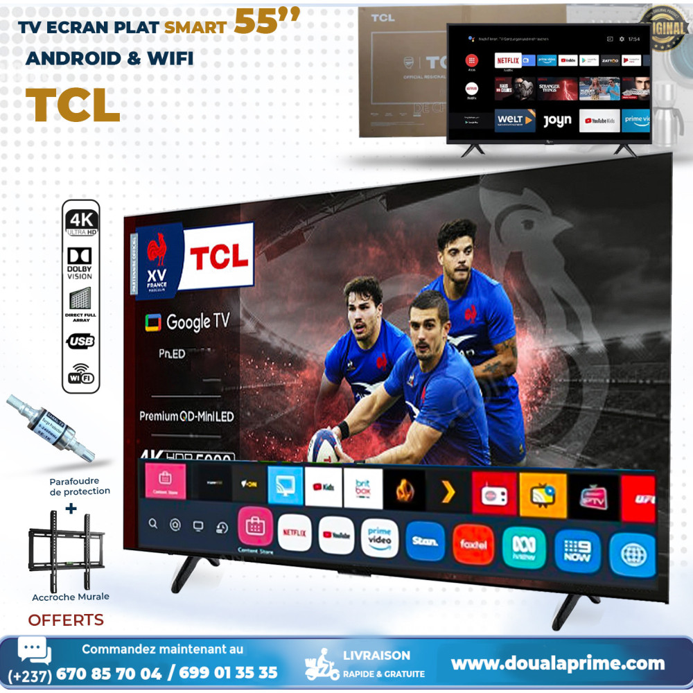 SMART TV 55 -inch 4K Ultra HD - Sharp image and vivid colors | Brand TCL