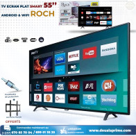 TV SMART 55 pouces 4K Ultra HD - Image nette et couleurs vives | Marque ROCH