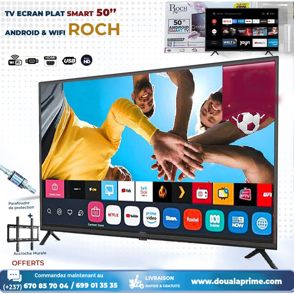 SMART TV 50-inch 4K Ultra HD - Sharp image and vivid colors | Brand ROCH
