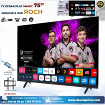 SMART TV 75-inch 4K Ultra HD - Sharp image and vivid colors | Brand ROCH