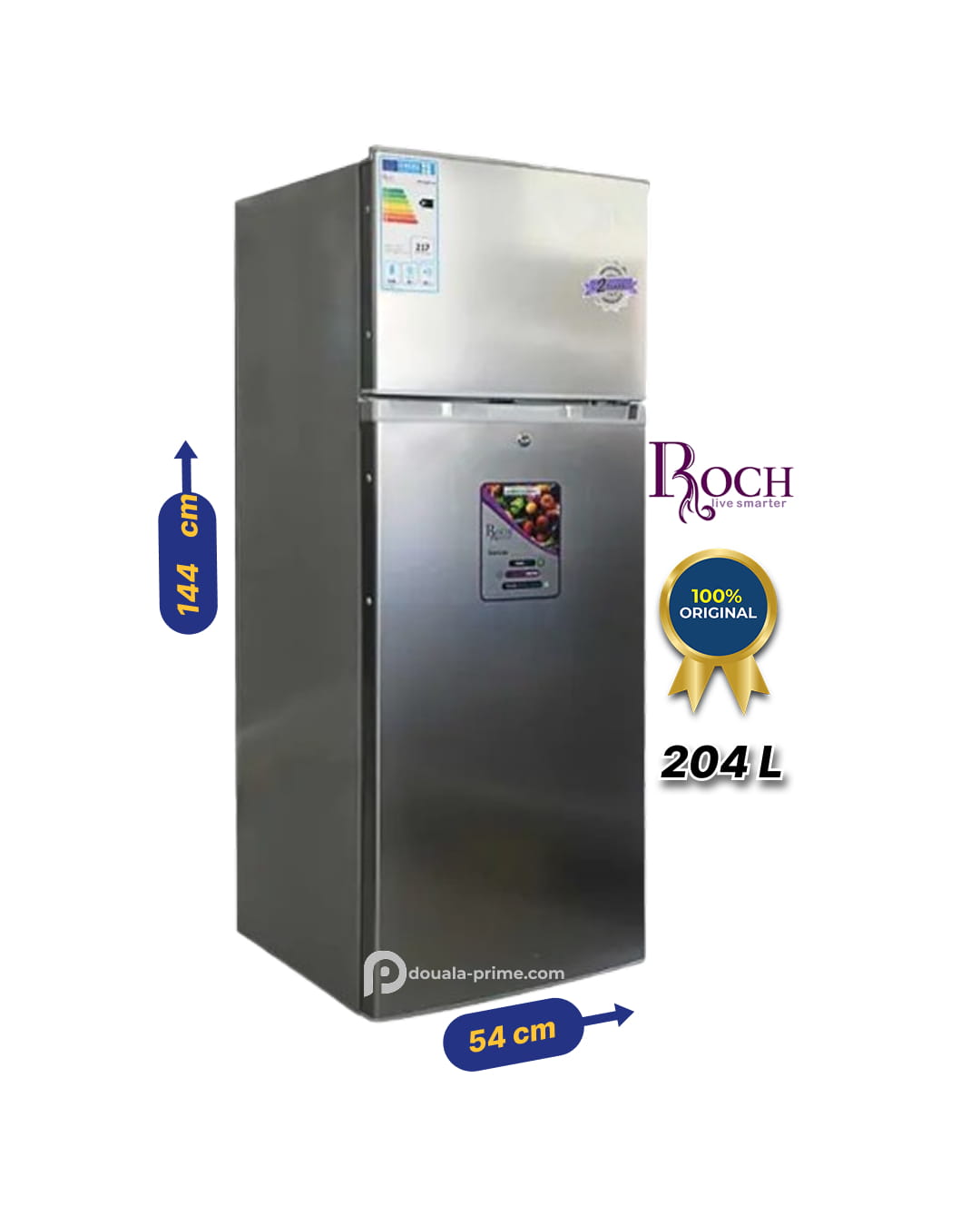 REFRIGERATEUR DOUBLE BATTANT ROCH  RFR-260DT 204L