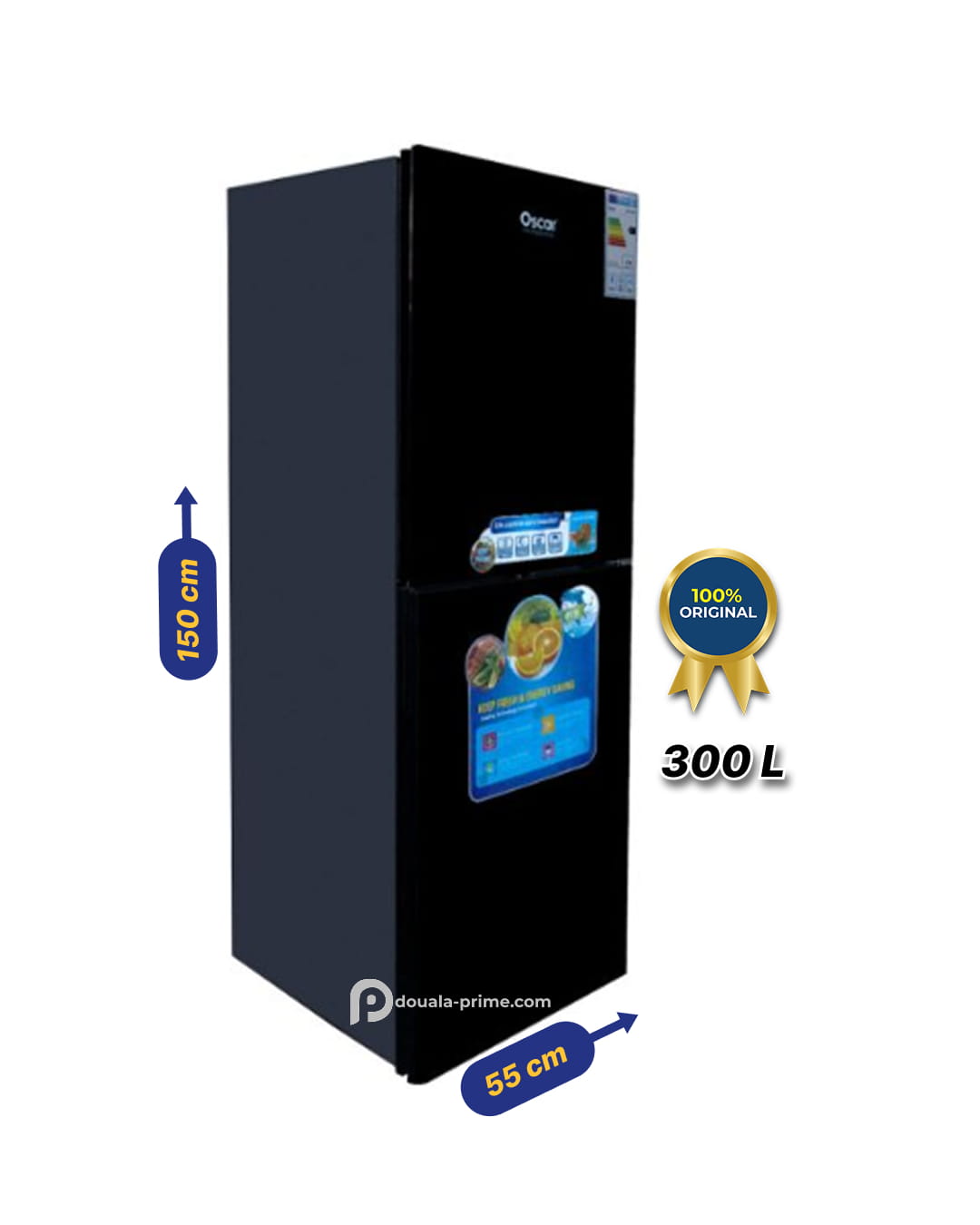 REFRIGERATEUR DOUBLE BATTANT OSCAR  OSC-300MB  300L