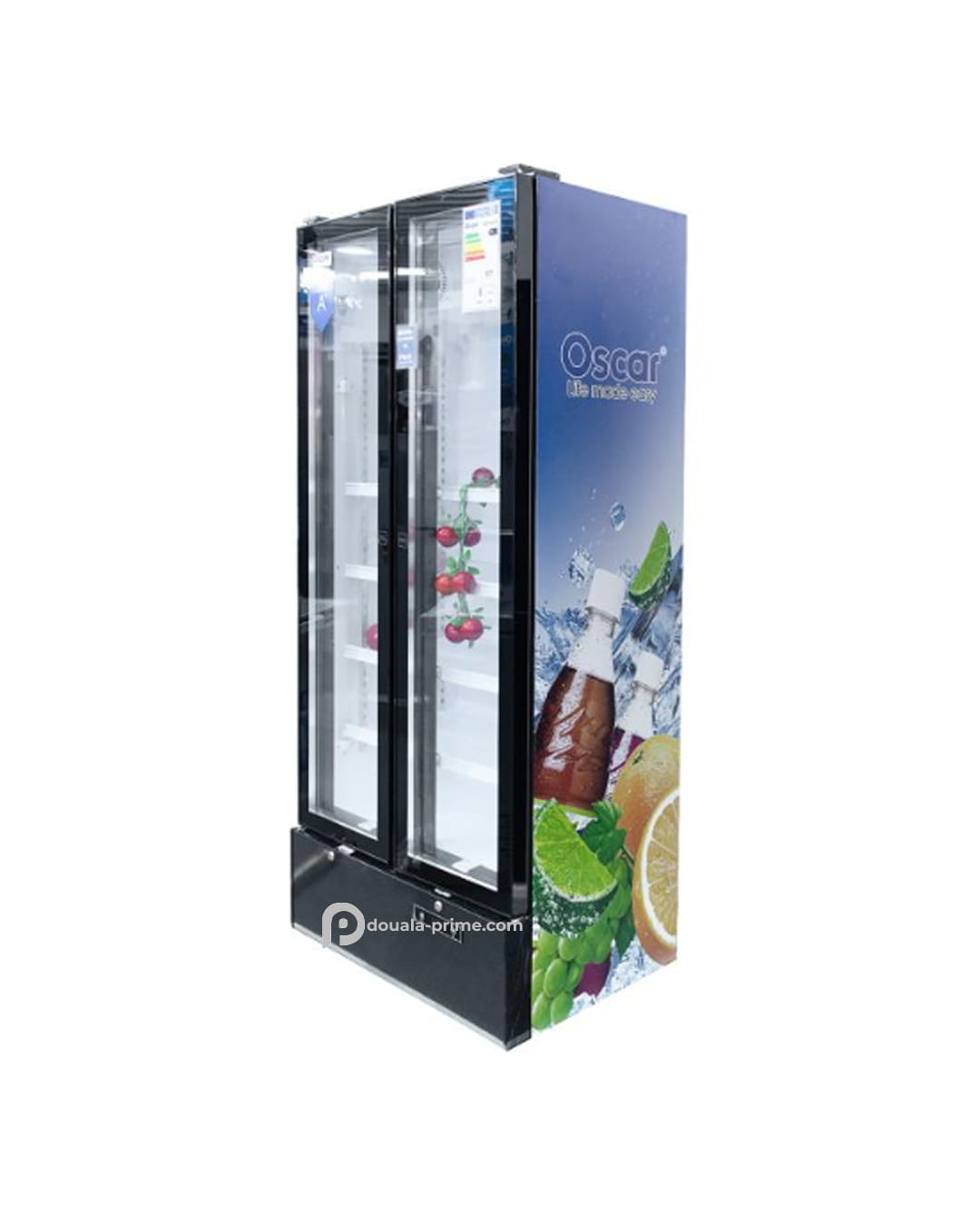 Réfrigérateur Vitrine - Oscar - Double porte - OSC-V600 - 560 litres - Noir