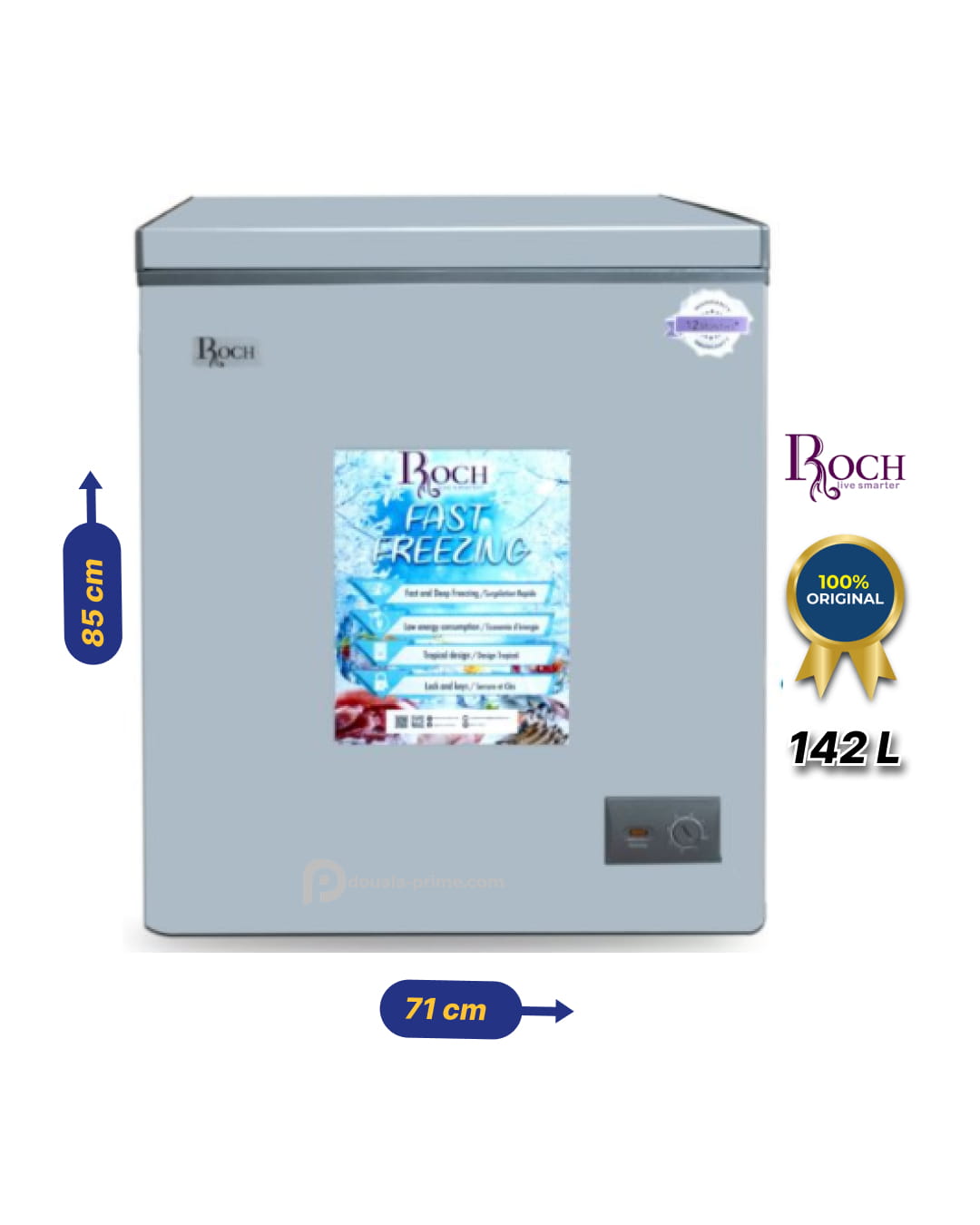 CONGELATEUR COFFRE ROCH RCF-180-B 142L