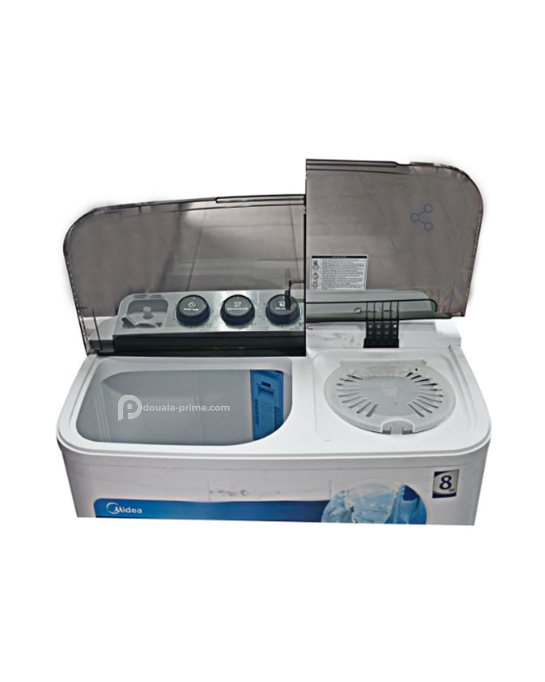 Machine à Laver Semi-Automatique 8Kg - Midea - MT100W80/WG