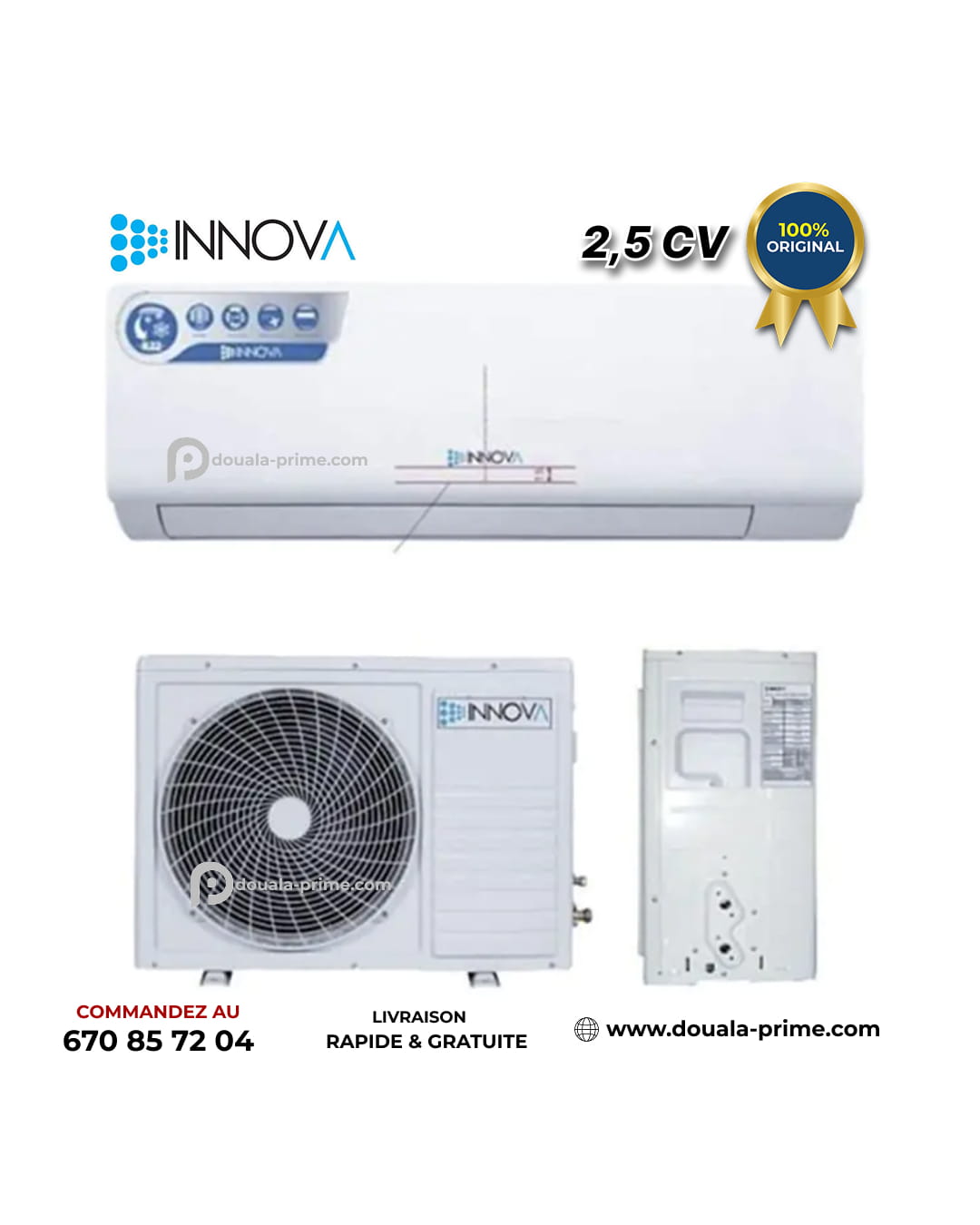 Climatiseur Split Innova - 2.5 CV - 18000 Btu