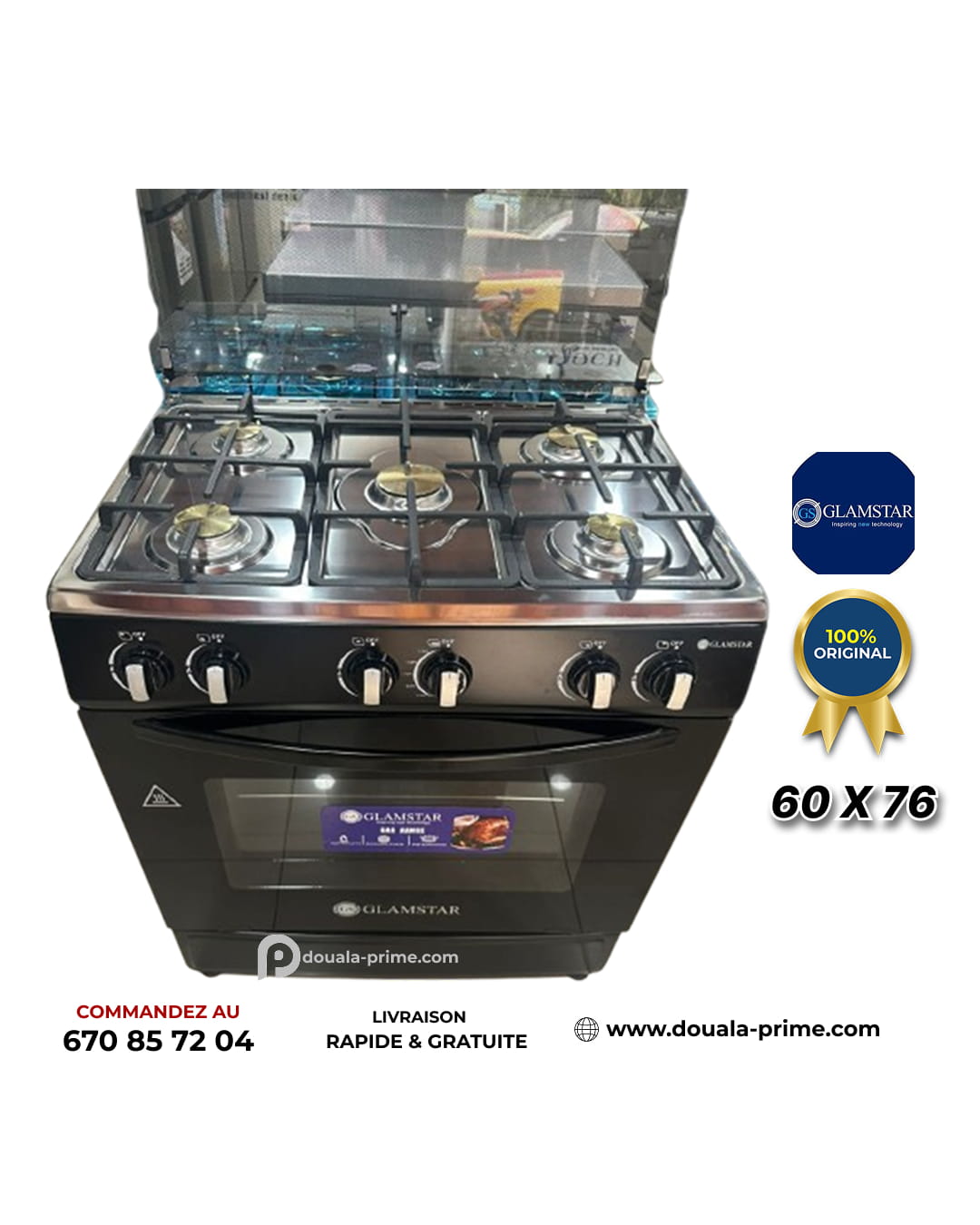 CUISINIERE AUTOMATIQUE GLAMSTAR  60 X 76