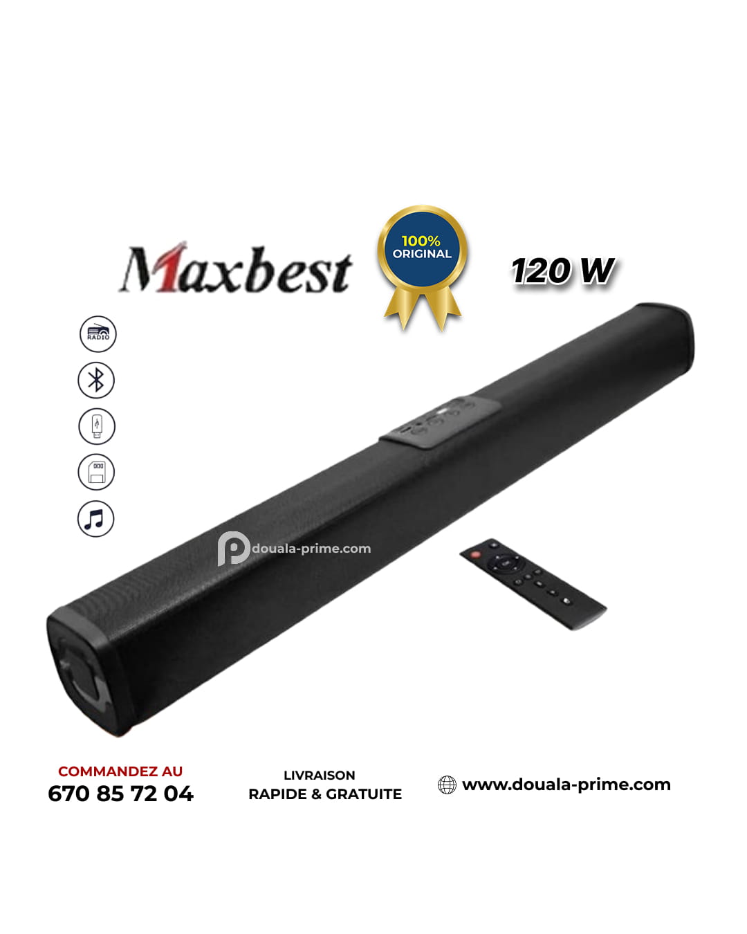 BARRE DE SON MAXBEST RECHARGEABLE