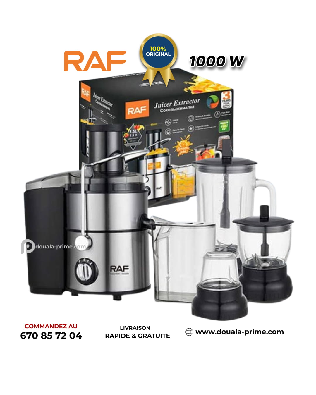 ROBOT MIXEUR RAF R.2806 1000W