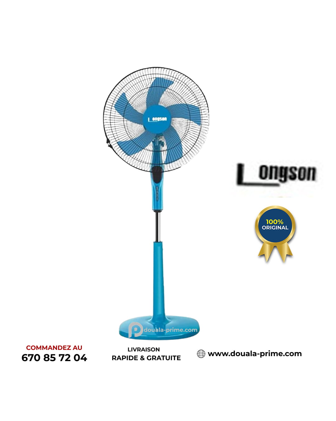 VENTILATEUR SUR PIED LONGSON LS-Q7 BLEU