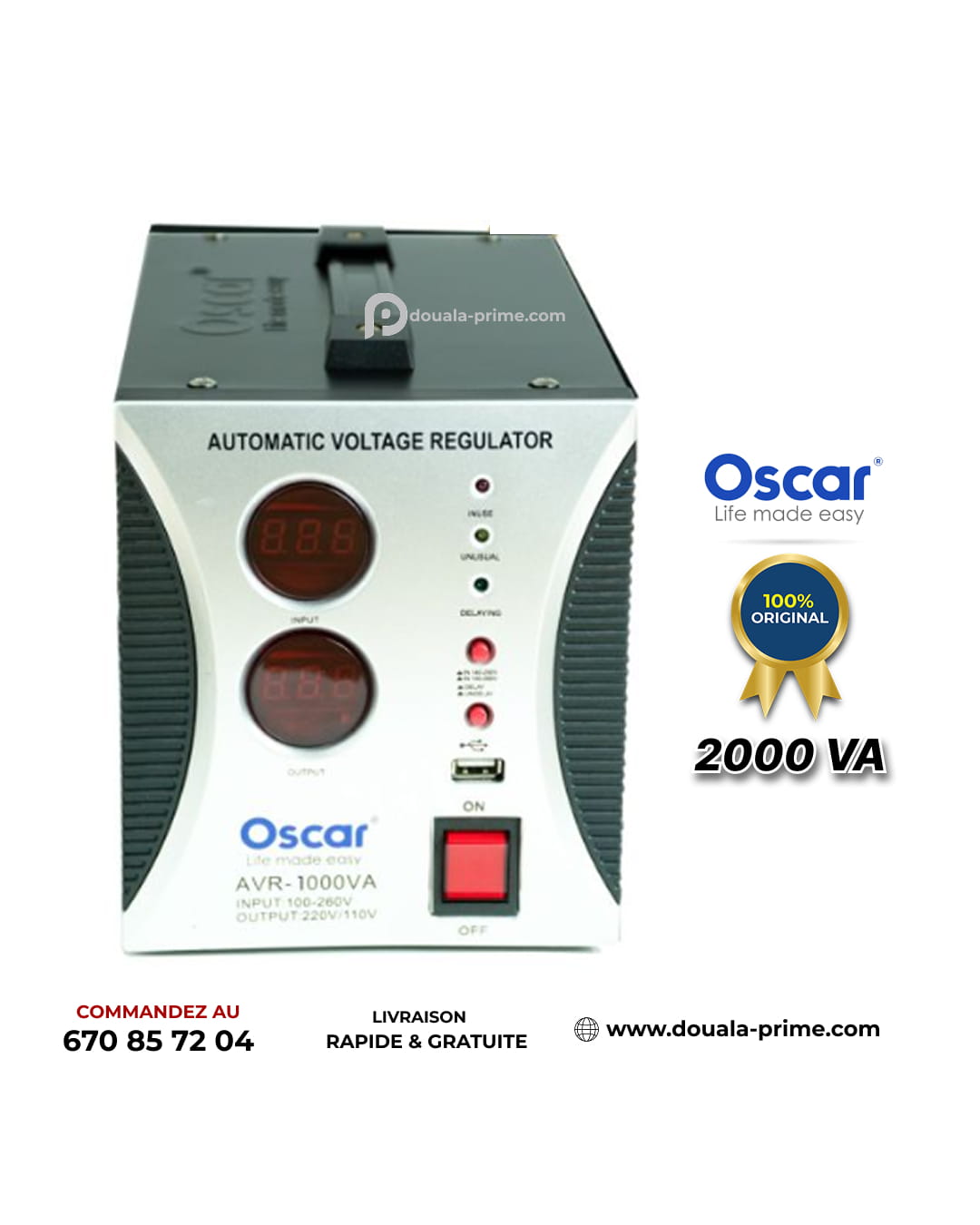 REGULATEUR DE TENSION - OSCAR - AVR-2000VA