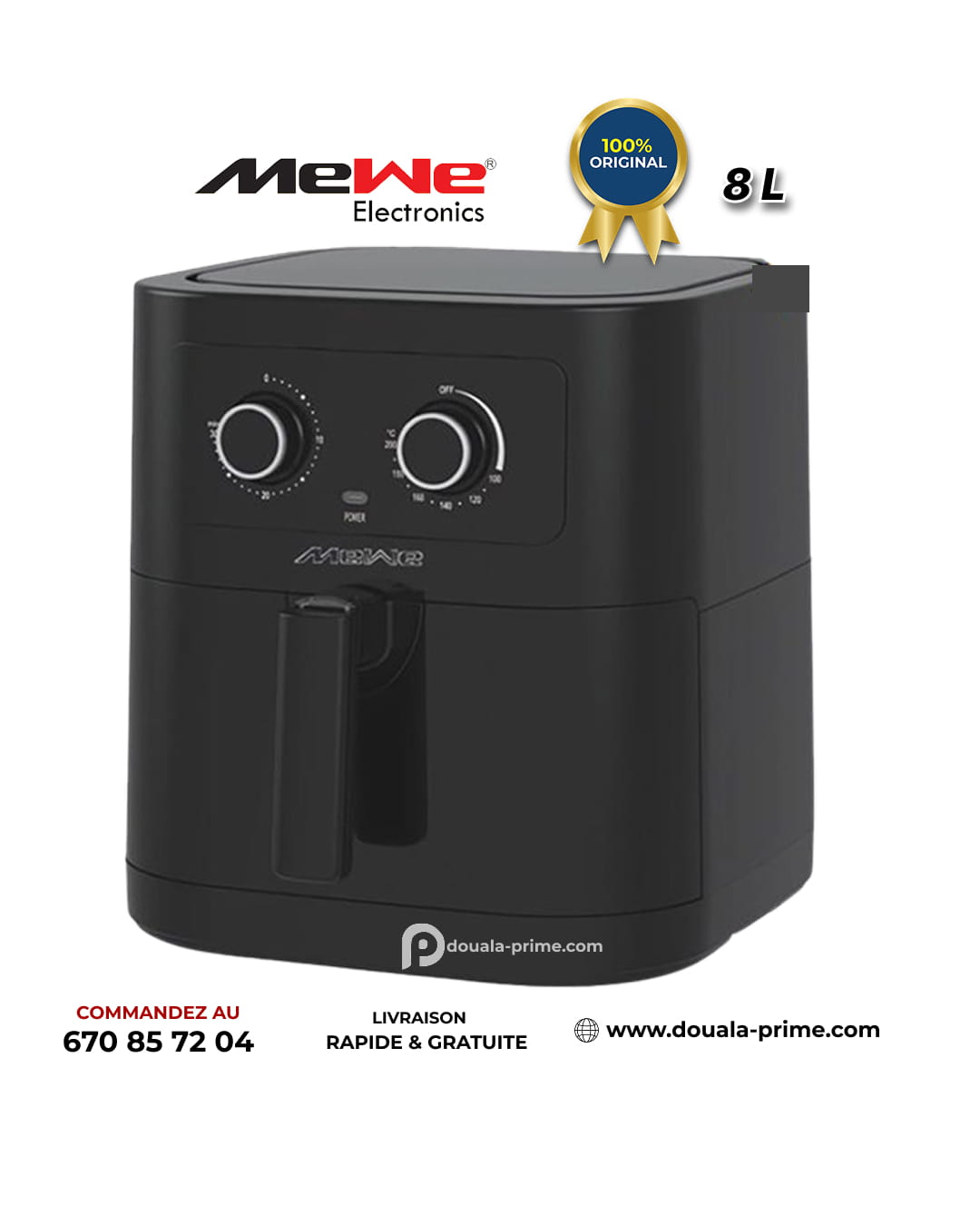 AIR FRYER MEWE 8L - MWKCA-AIRF0801