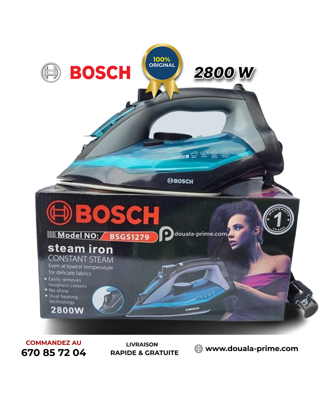 FER A VAPEUR BOSCH 1279 2800W