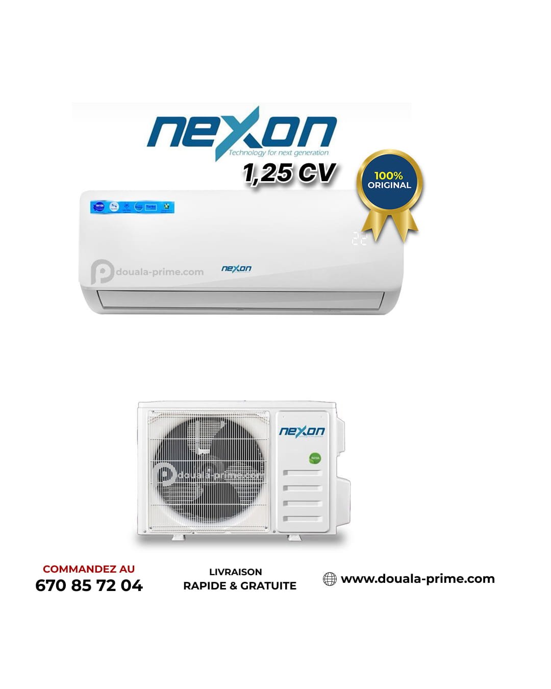Climatiseur Split Nexon - 1.25 CV - 9000 Btu