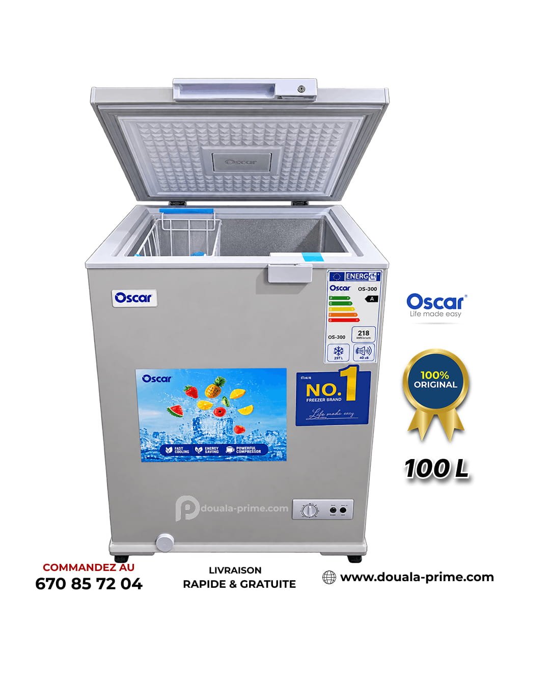 CONGELATEUR COFFRE OSCAR OSC-150 100L CLASSE A+